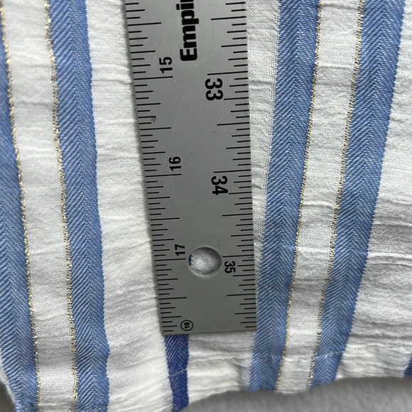 LOFT Women’s Cotton Dress Size 4 Blue & White Stripe Button Front Like New - Picture 10 of 10